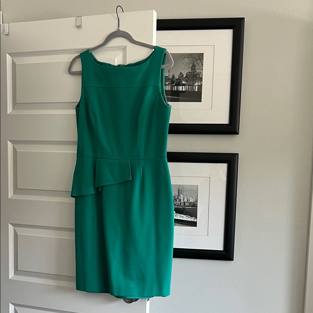 ANTONIO MELANI Teal Sleeveless Midi Dress